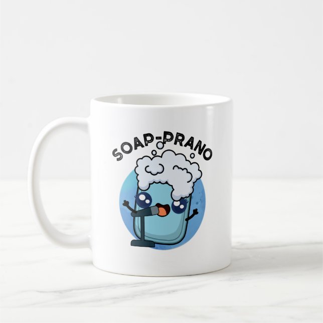 Taza De Café Soap-prano Funny Soprano Soap Pun (Izquierda)