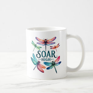 Taza De Café Soar alto - Dragonfly artístico