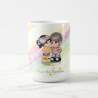 Taza De Café Sobre el arcoiris -