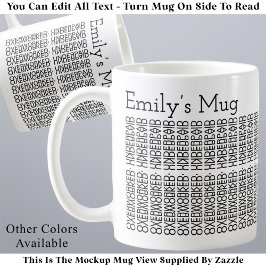 Taza De Café Sobrecargado. Mal pagado. Mensaje oculto en el tra
