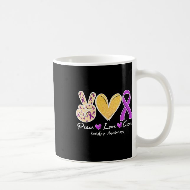 Taza De Café Sobredosis Conciencia Paz Amor Familia Cinta Cinta (Derecha)