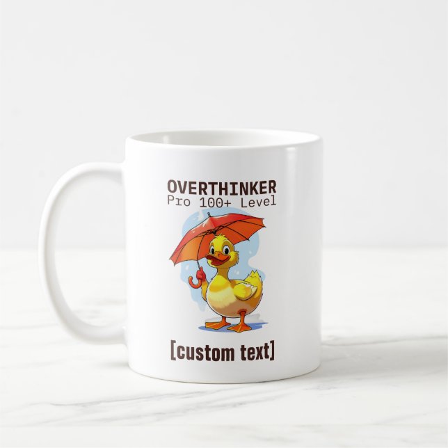 Taza De Café Sobrepensador Pro Duck Mug - Gracioso Hum de Salud (Izquierda)