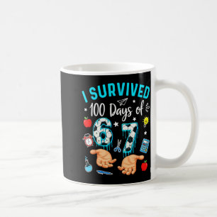 Taza De Café Sobreviví 100 Días De 67 Fútbol 100º Día De Cole