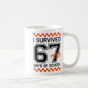 Taza De Café Sobreviví 67 + 33 Días De Escuela Matemáticas Del