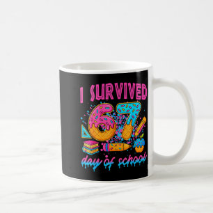 Taza De Café Sobreviví 67 Días De Colegio Goteo De Helado Seis