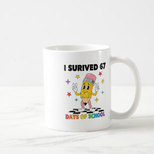 Taza De Café Sobreviví 67 Días De Colegio Seis Siete Meme Para