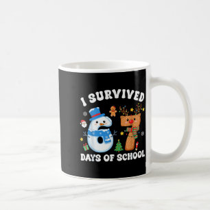 Taza De Café Sobreviví 67 Días De Escuela Chiste Divertido Seis