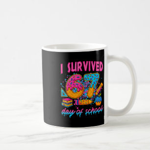 Taza De Café Sobreviví 67 Días De Escuela Chistoso Meme Helado