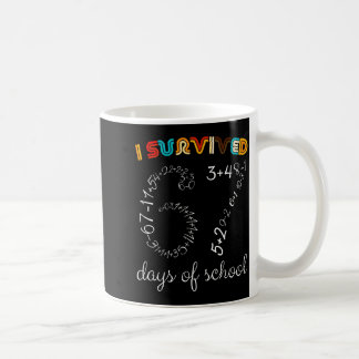 Taza De Café Sobreviví 67 Días de Escuela Chistoso Vintage Math