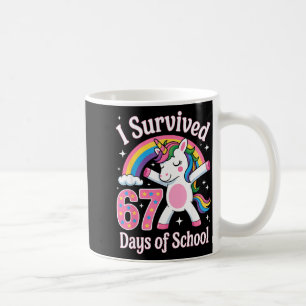 Taza De Café Sobreviví 67 Días De Escuela Divertido 67 Maestros