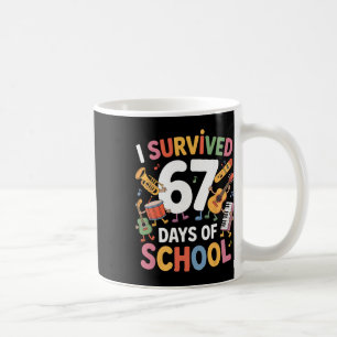 Taza De Café Sobreviví 67 Días De Escuela - Maestros Estudiante