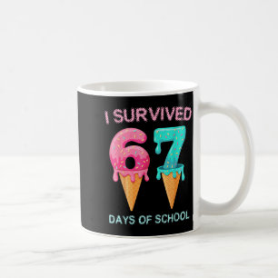 Taza De Café Sobreviví 67 Días De Escuela Profesora De Matemáti