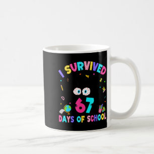 Taza De Café Sobreviví 67 Días De Escuela Seis Siete Meme Jerga