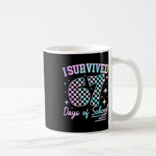 Taza De Café Sobreviví 67 días de escuela Tie Dye 67º día Té