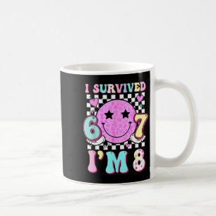 Taza De Café Sobreviví 6 7 8 linda cara sonriente de niña en su