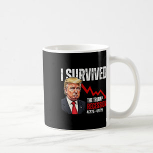 Taza De Café Sobreviví A La Recesión Trump 4725 4925 Trump Rec
