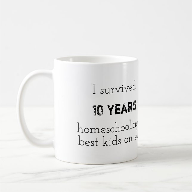 Taza De Café "Sobreviví a los 10 años" (Izquierda)