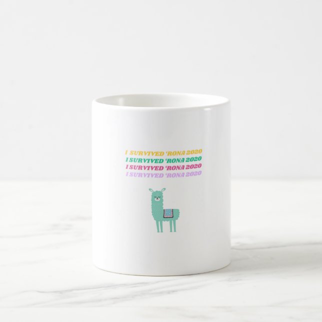 Taza De Café Sobreviví a Rona 2020 Llama (Centro)