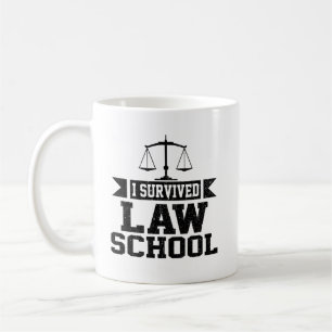 Taza De Café Sobreviví Al Regalo De Licenciatura De Derecho Pa