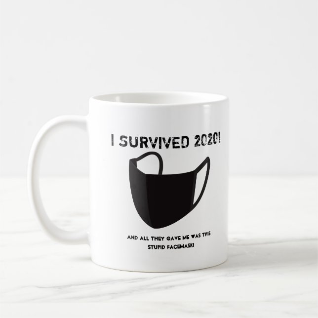 Taza De Café ¡SOBREVIVÍ EL 2020!Café Mug (Izquierda)