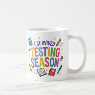 Taza De Café Sobreviví la Temporada de Exámenes Humor Escolar