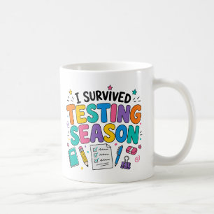Taza De Café Sobreviví la Temporada de Exámenes Humor Escolar