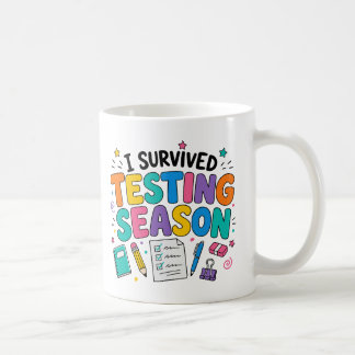Taza De Café Sobreviví la Temporada de Exámenes Humor Escolar