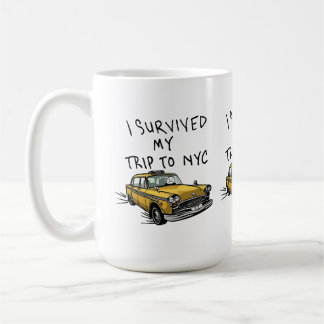 Taza De Café Sobreviví mi viaje a NYC Taxi de Nueva York
