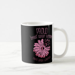 Taza De Café Sobreviviente Daisy Pink Breaking Cancer Awareness
