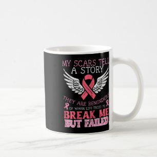 Taza De Café Sobreviviente de cáncer de mama Mi cicatriz cuenta