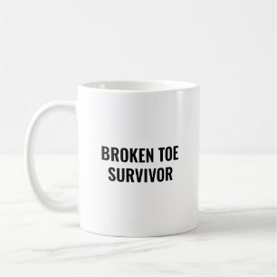 Taza De Café Sobreviviente de dedo del pie roto regalo divertid