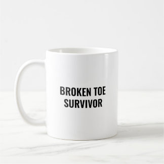Taza De Café Sobreviviente de dedo del pie roto regalo divertid