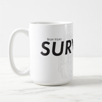 Taza De Café Sobreviviente de lesión cerebral Mug con cerebro d