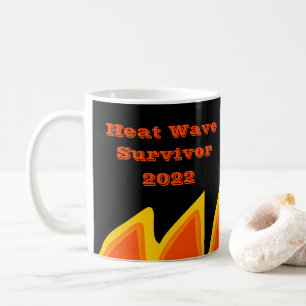Taza De Café Sobreviviente de ola de calor 2022 Café Mug