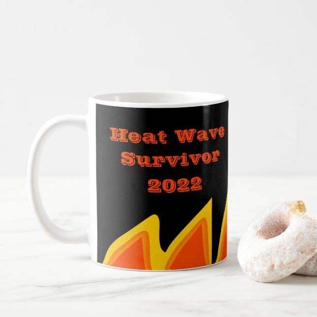 Taza De Café Sobreviviente de ola de calor 2022 Café Mug (Con donut)