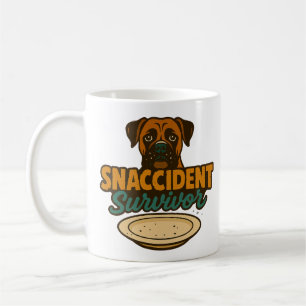 Taza De Café "Sobreviviente de SNACCIDENT" gracioso boxer de pe