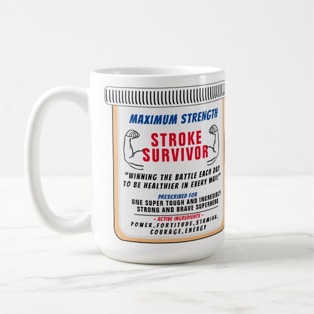 Taza De Café Sobreviviente de Stroke Café Inspirador Mug (Izquierda)