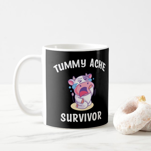 Taza De Café Sobreviviente de Tummy Ache (Con donut)