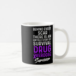 Taza De Café Sobreviviente del guerrero de la sobredosis de dro