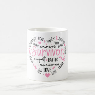 Taza De Café Sobreviviente inspiradora de cáncer de mama