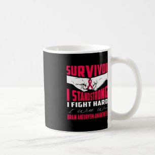 TAZA DE CAFÉ SOBREVIVIENTE SOY FUERTE CONCIENCIA DE BRAIN ANEUR