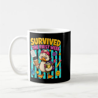 Taza De Café Sobrevivió La Primera Semana Funny Goose De Regres