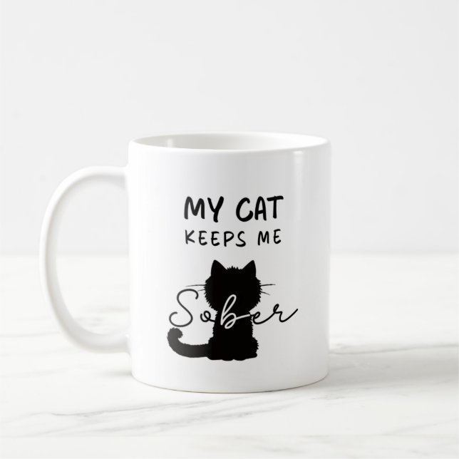 Taza De Café Sobriedad de Cat Lover (Izquierda)
