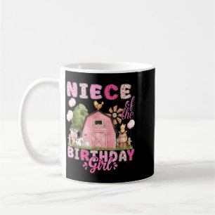 Taza De Café Sobrina de la Cumpleañera 1er Cumpleaños Granja de