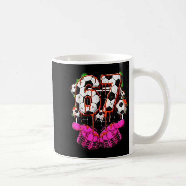 Taza De Café Soccer 67 Six Seven Funny Gen Alpha Meme Drip Boys (Derecha)