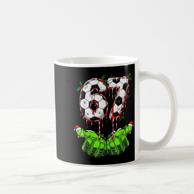 Taza De Café Soccer 67 Six Seven Funny Gen Alpha Meme Drip Chri (Derecha)