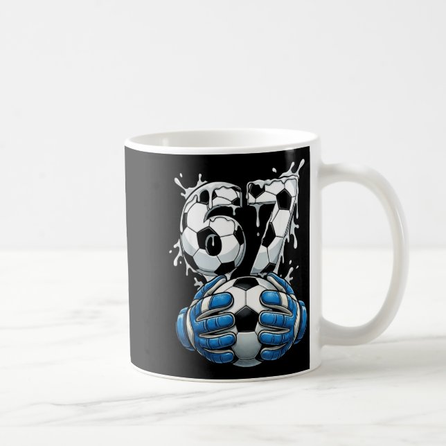 Taza De Café Soccer Drip Number 67 Boys Soccer Goalkeeper 67  (Derecha)