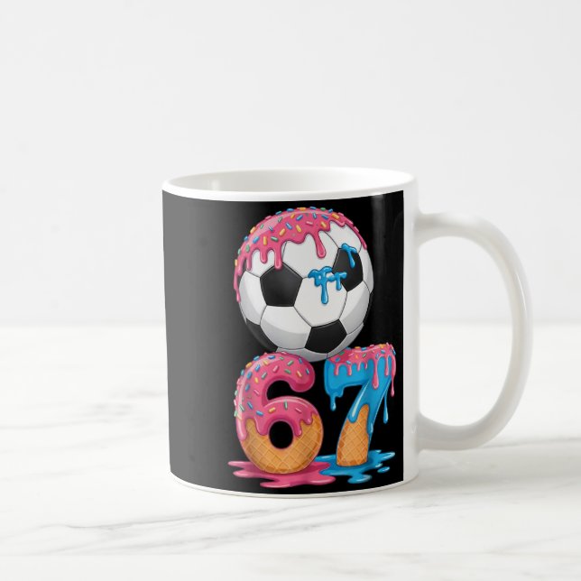 Taza De Café Soccer Drip Number 67 Boys Soccer Player 67  (Derecha)