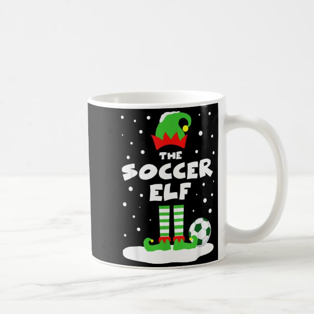 Taza De Café Soccer Elf Matching Group Family Holiday Christmas (Derecha)
