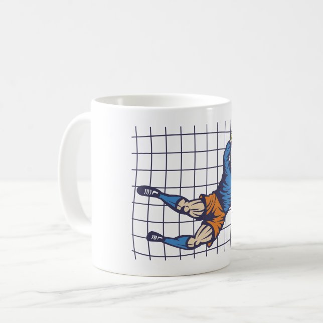 Taza De Café Soccer Goalie (Anverso izquierdo)